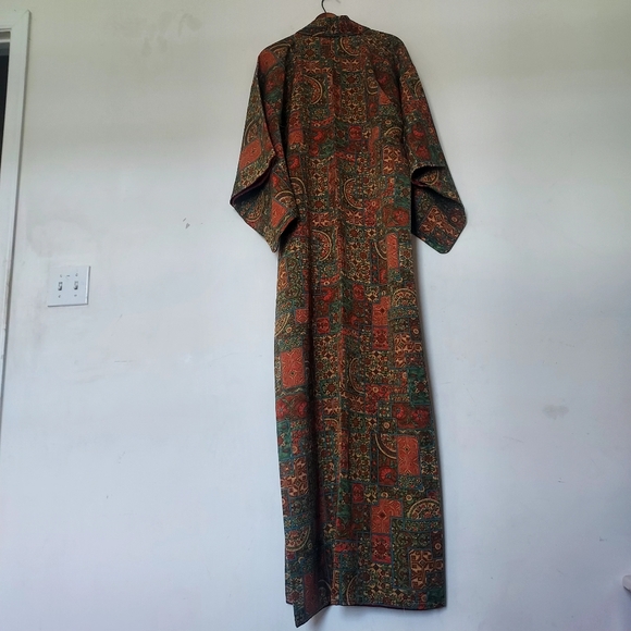 Vintage 50's 60's Japanese silk Kimono w/ tapestry design - Picture 15 of 16